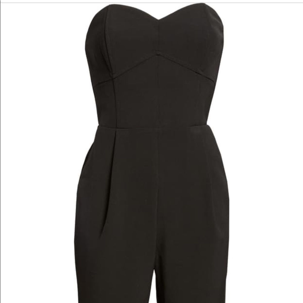 Nordstrom Adelyn RAE strapless Slim leg jumpsuit